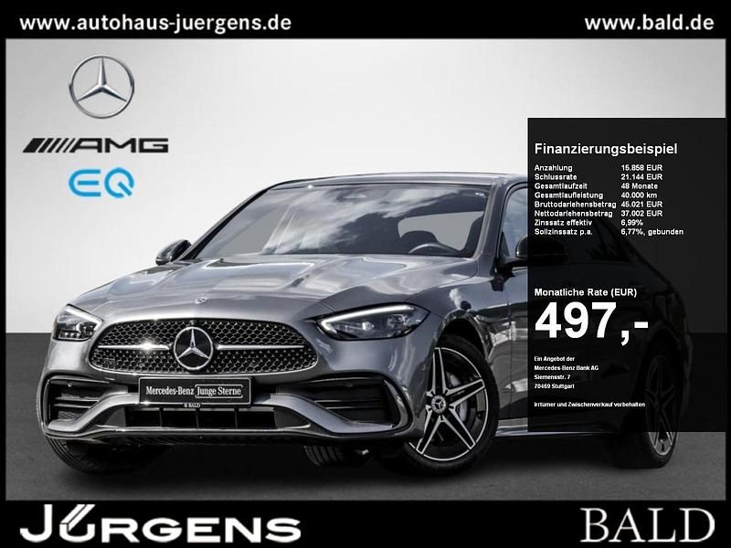 Selenitgrau metallic Gebraucht 2024 Mercedes C300 AMG Limousine | 49.330 € (Fairer Preis) - Bild 1/4