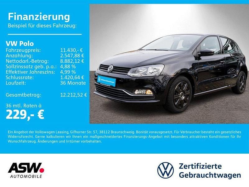 Deep black perleffekt Gebraucht 2016 VW Polo Comfortline Limousine | 11.430 € (Fairer Preis) - Bild 1/4