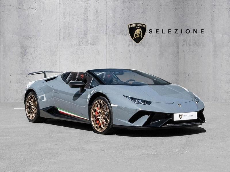 Ad personam grigio telesto (grau) Gebraucht 2019 Lamborghini Huracán Cabrio | 313.900 € - Bild 1/4