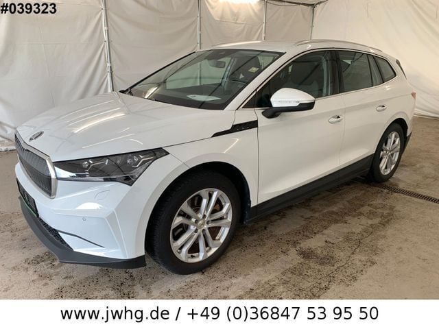 White metallic Gebraucht 2021 Skoda Enyaq iV Loft SUV | 27.950 € (Superpreis) - Bild 1/4