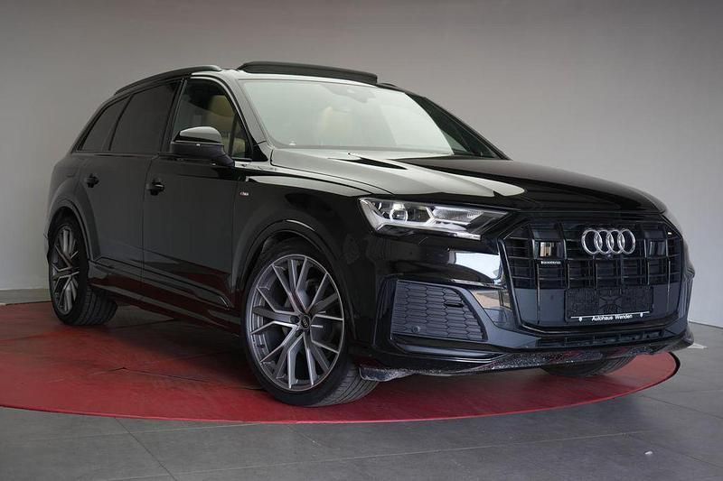 Mythos black Gebraucht 2021 Audi Q7 S-Line SUV | 44.990 € (Fairer Preis) - Bild 1/4