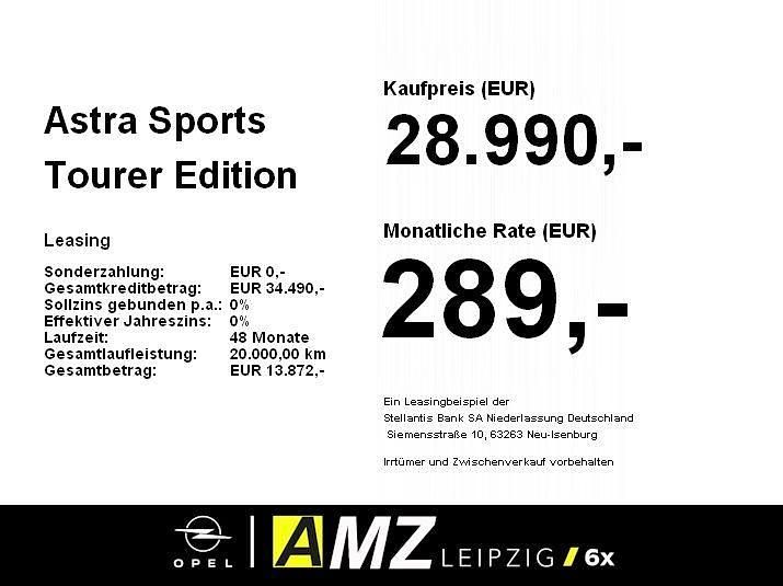 Neu Opel Astra Edition 144 PS (105 kW) 2026 Athletik blau Kombi