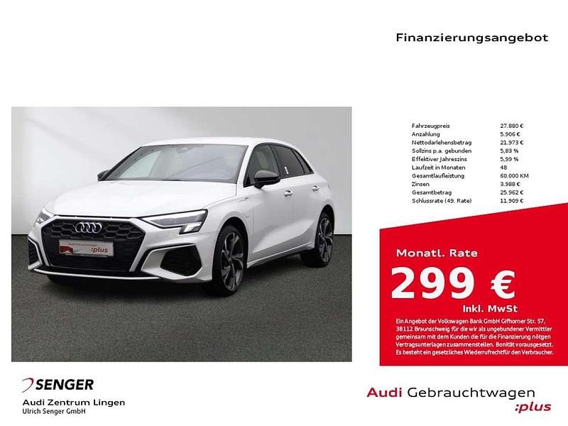 Ibisweiß Gebraucht 2022 Audi A3 e-tron S-Line Kleinwagen | 27.880 € (Fairer Preis) - Bild 1/4
