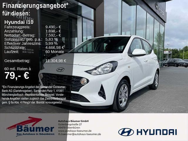 Polar white / sol Gebraucht 2021 Hyundai i10 Select Kleinwagen | 9.490 € (Fairer Preis) - Bild 1/4
