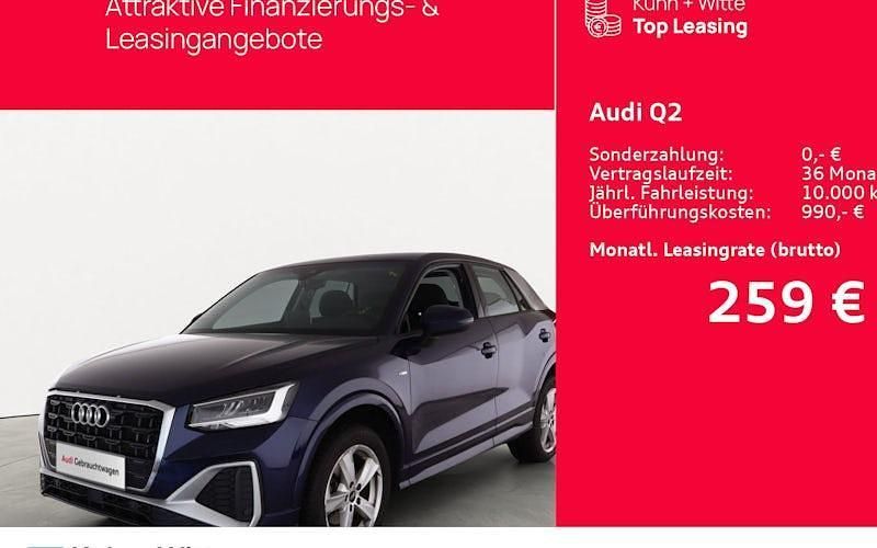 Navarrablau metallic Gebraucht 2024 Audi Q2 S-Line SUV | 32.425 € (Etwas zu teuer) - Bild 1/4