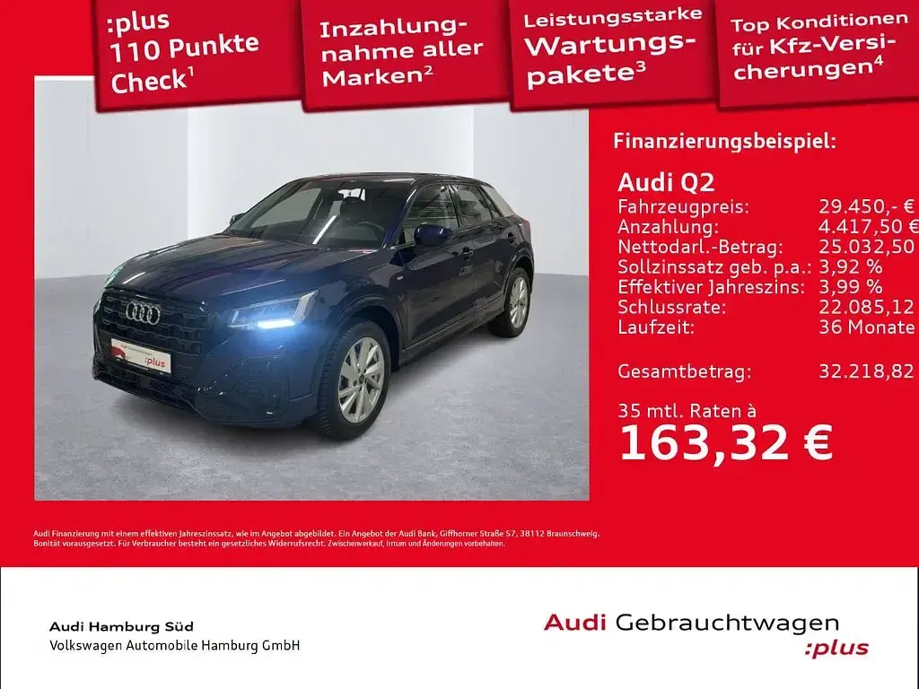 Gebraucht Audi Q2 S-Line 150 PS (110 kW) 2025 Navarrablau metallic SUV