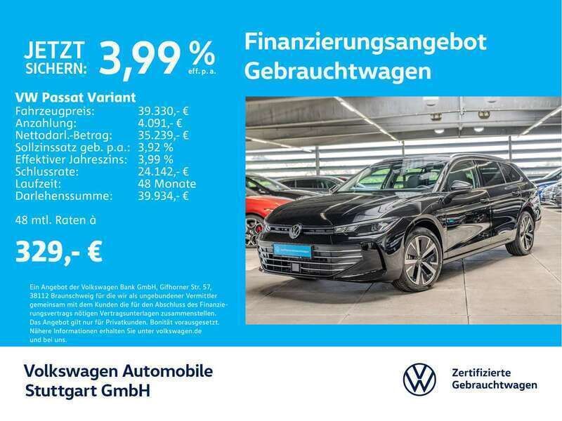 Grenadillschwarz metallic Gebraucht 2024 VW Passat Business Kombi | 39.330 € - Bild 1/3