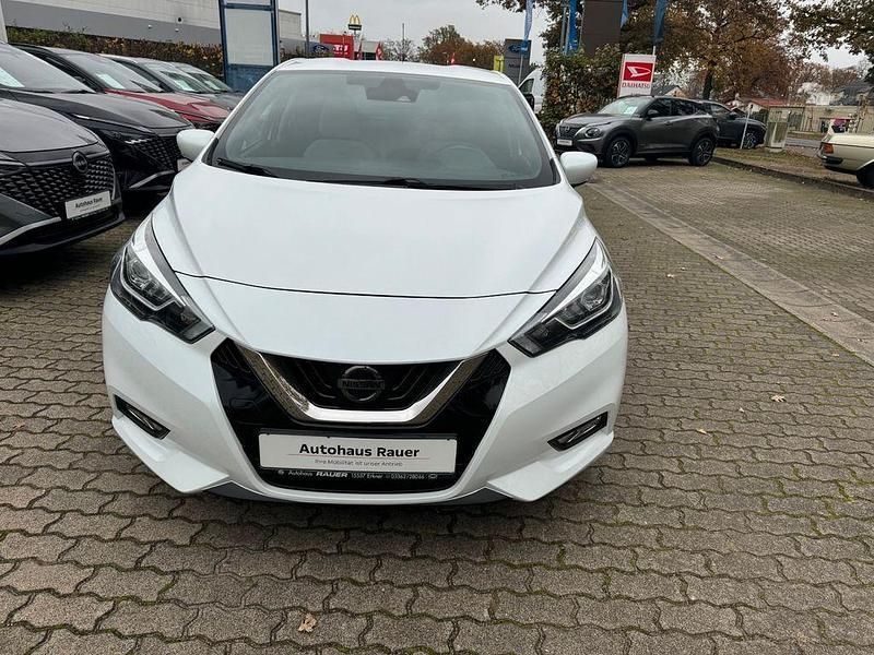 Weiß Gebraucht 2018 Nissan Micra Acenta Kleinwagen | 10.490 € (Fairer Preis) - Bild 1/4