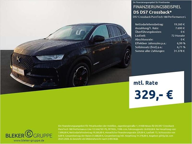 Lackierung schwarz perla nera/ Gebraucht 2022 DS Automobiles DS7 Crossback Performance SUV | 23.980 € (Fairer Preis) - Bild 1/3