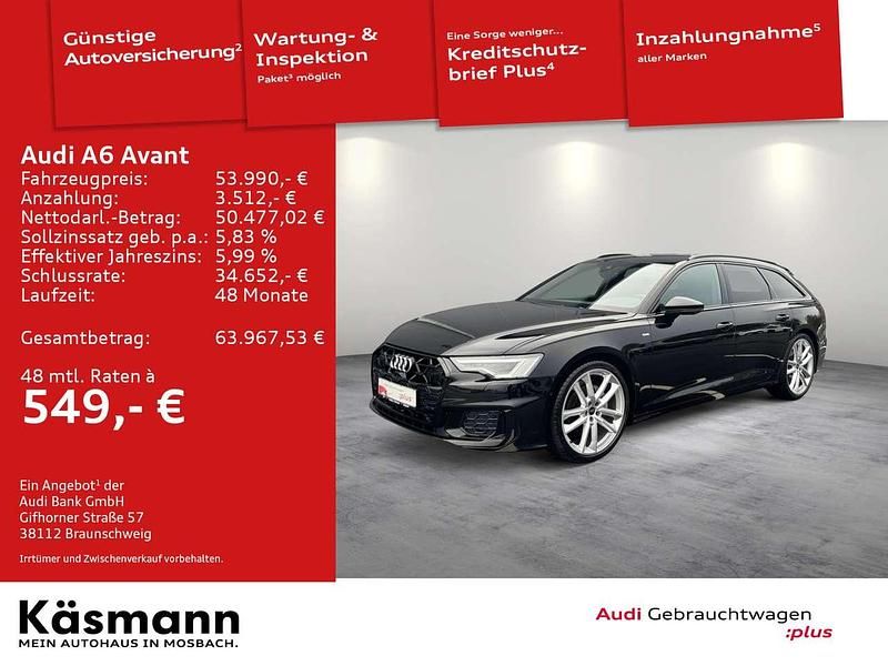 Gebraucht Audi A6 S-Line 204 PS (150 kW) 2025 Mythosschwarz metallic Kombi