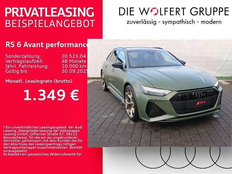 Distriktgrün matteffektlack au Neu 2024 Audi RS6 Performance Kombi | 163.986 € (Etwas zu teuer) - Bild 1/4