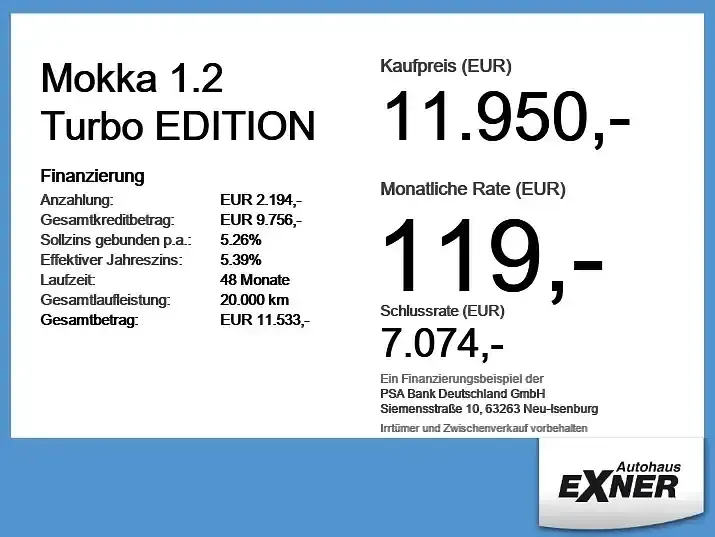 Usado Opel Mokka Edition 101 HP (74 kW) 2023 Preto SUV