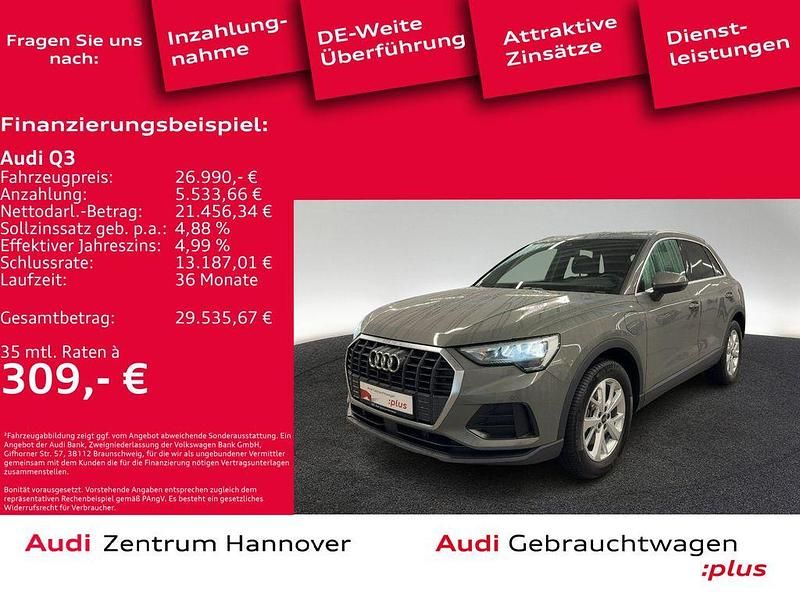 Z7 chronosgrau metallic (metallic) Gebraucht 2022 Audi Q3 Sport SUV | 26.990 € (Fairer Preis) - Bild 1/4