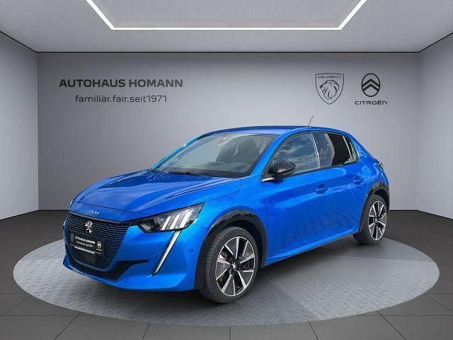 Blau Gebraucht 2021 Peugeot e-208 GT Kleinwagen | 17.450 € (Fairer Preis) - Bild 1/4