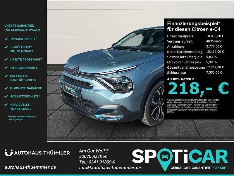 Gebraucht Citroën e-C4 Shine 100 kW (136 PS) 2022 Blau Limousine