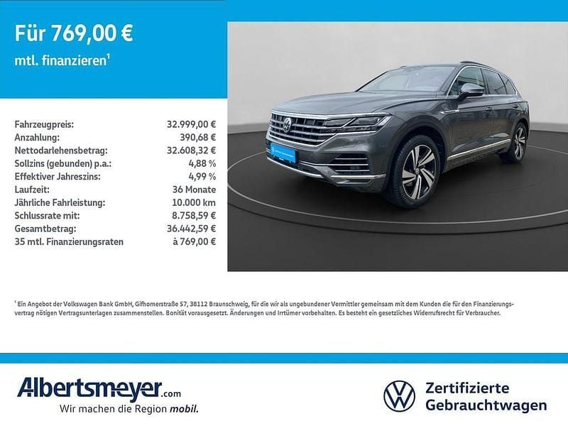 Gebraucht VW Touareg Basis 286 PS (210 kW) 2019 Grau SUV