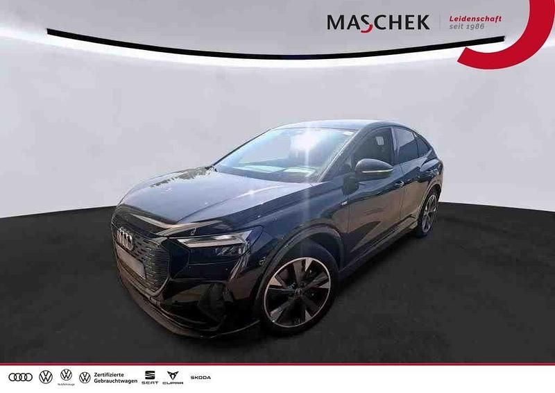 Mythosschwarz metallic Gebraucht 2022 Audi Q4 Sportback e-tron S-Line SUV | 32.340 € (Superpreis) - Bild 1/4