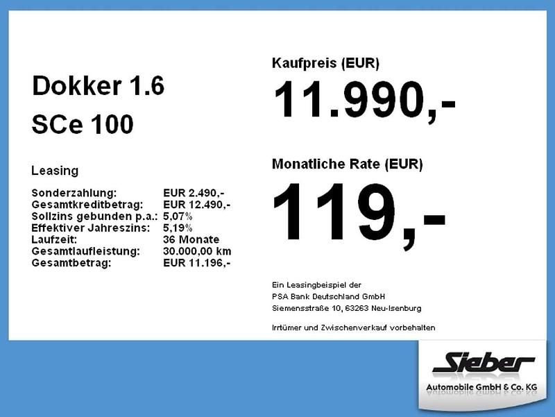 Gebraucht Dacia Dokker Stepway 102 PS (75 kW) 2019 Gletscherweiss Van / Kleinbus