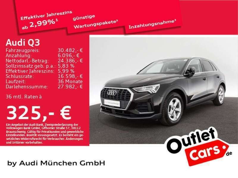 Mythosschwarz metallic Gebraucht 2022 Audi Q3 Ambiente SUV | 31.469 € (Guter Preis) - Bild 1/1