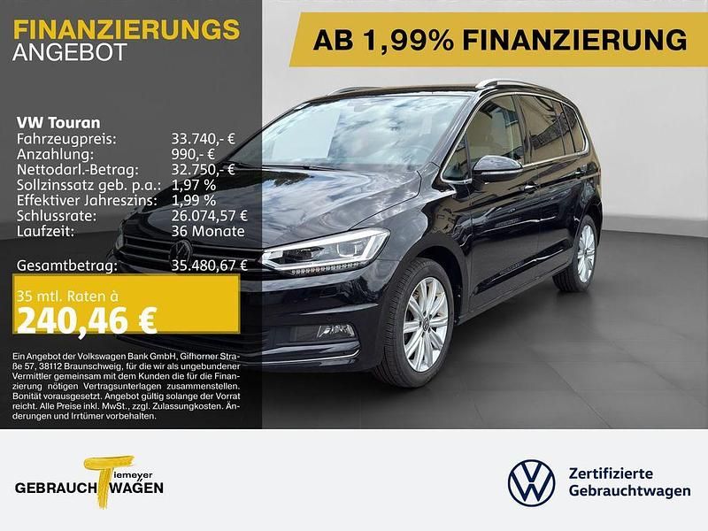 Schwarz Gebraucht 2024 VW Touran Highline Van / Kleinbus | 33.740 € (Fairer Preis) - Bild 1/4