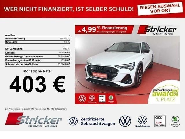 Weiß (gletscherweiß metallic) Gebraucht 2022 Audi e-tron Sportback S-Line SUV | 33.949 € - Bild 1/4