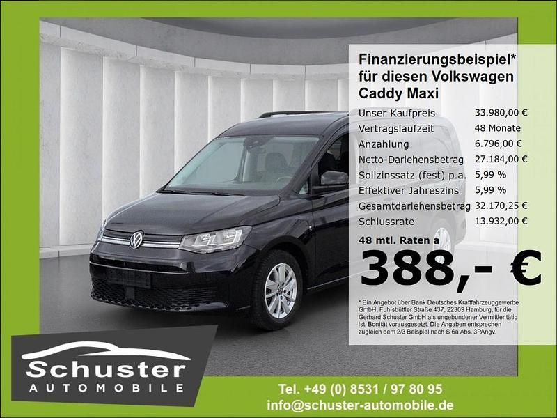Schwarz Gebraucht 2024 VW Caddy Maxi Life Life Van / Kleinbus | 33.980 € (Fairer Preis) - Bild 1/4