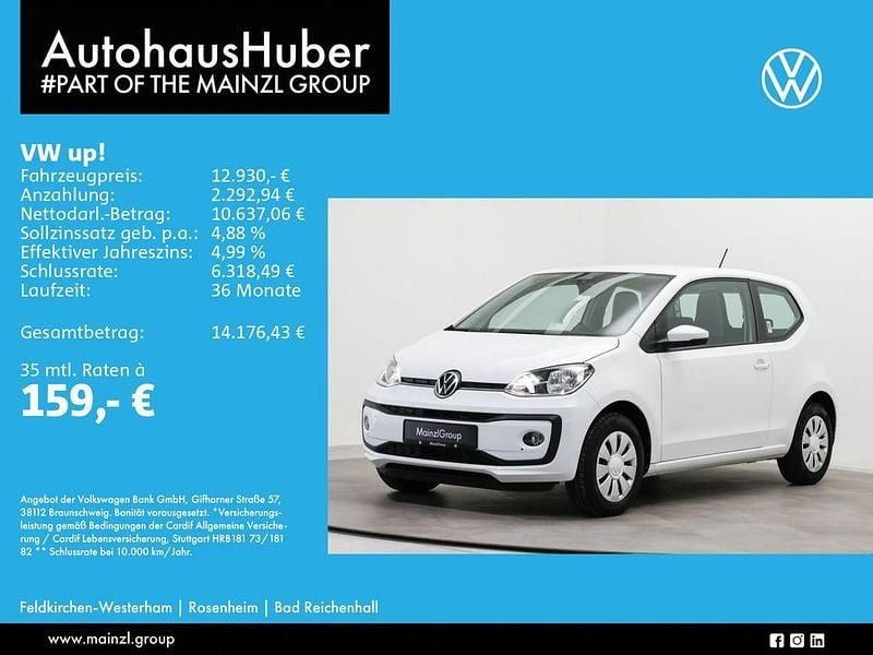 Gebraucht VW up! move up! 66 PS (48 kW) 2023 Weiß Kleinwagen