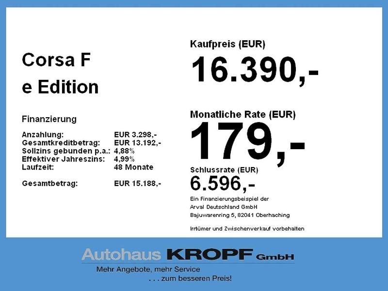 Gebraucht Opel Corsa-e Edition 100 kW (136 PS) 2022 Jade weiss/arktis weiss Kleinwagen