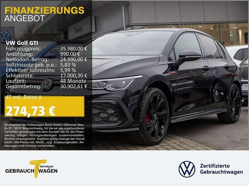 Schwarz Gebraucht 2022 VW Golf VIII GTI Limousine | 25.980 € (Guter Preis) - Bild 1/4
