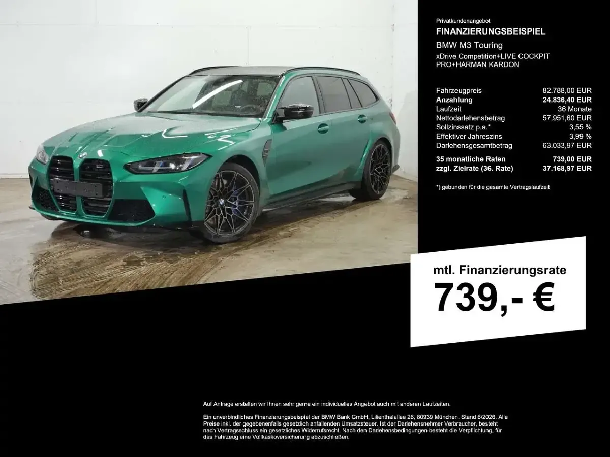 Gebraucht BMW M3 Competition Edition 530 PS (389 kW) 2025 Grün Kombi