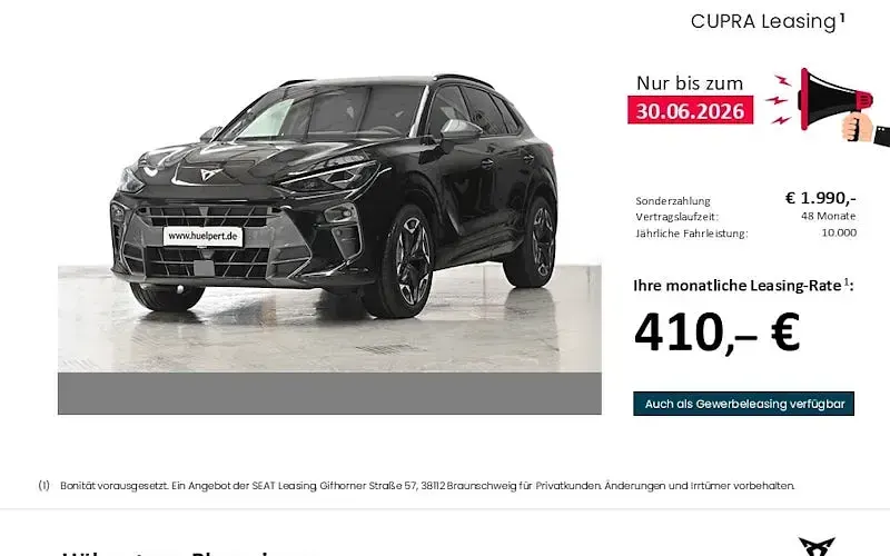 Neu Cupra Terramar 204 PS (150 kW) 2025 Magic schwarz metallic SUV