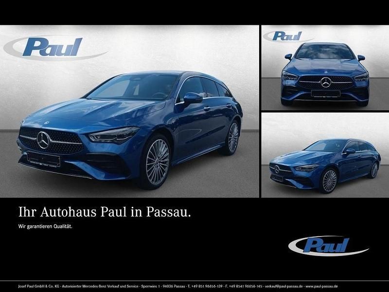 Metalliclack spektralblau (metallic) Gebraucht 2024 Mercedes CLA250e Shooting Brake Kombi | 39.990 € - Bild 1/4
