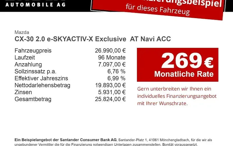 Gebraucht Mazda CX-30 Exclusive 186 PS (136 kW) 2025 Schwarz SUV