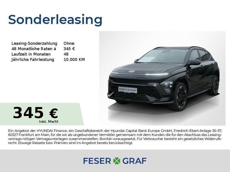 Schwarz Neu 2025 Hyundai Kona N Line SUV | 40.280 € (Fairer Preis) - Bild 1/4