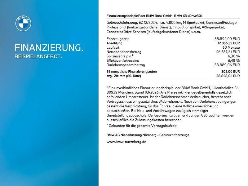 Gebraucht BMW X3 Efficient Dynamics 245 PS (180 kW) 2024 Grau SUV