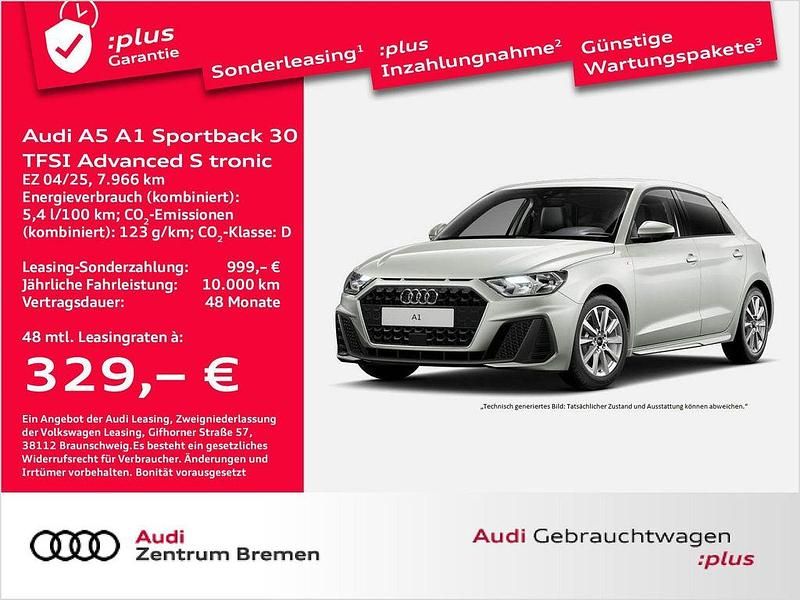 Tausilber metallic Gebraucht 2025 Audi A1 Sportback S-Line Kleinwagen | 24.431 € (Fairer Preis) - Bild 1/3