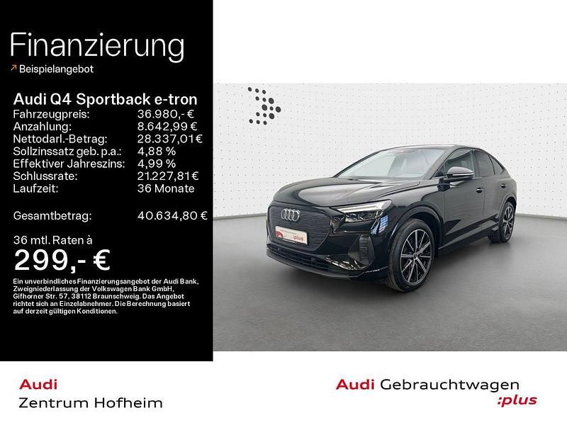 Schwarz Gebraucht 2022 Audi Q4 Sportback e-tron Sport SUV | 36.980 € (Etwas zu teuer) - Bild 1/4