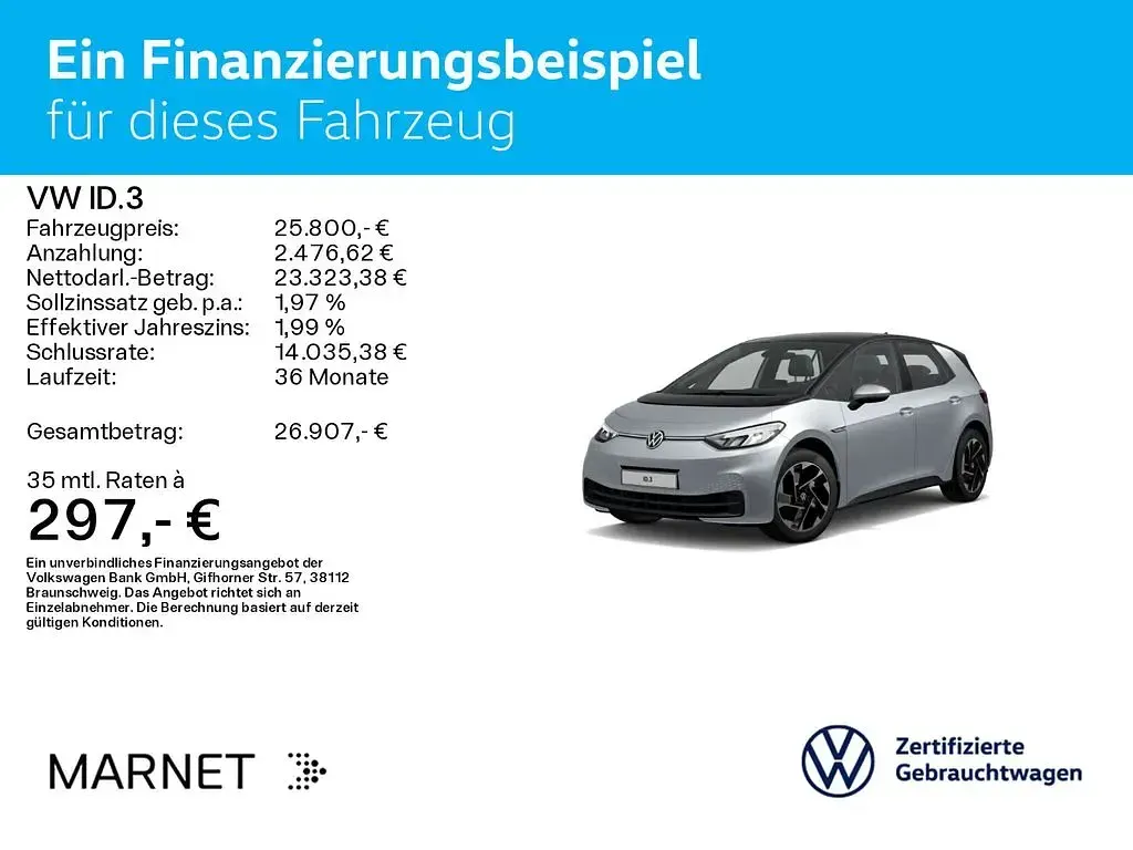Używany VW ID.3 Pro Performance 150 kW (204 KM) 2023 Czarny Hatchback