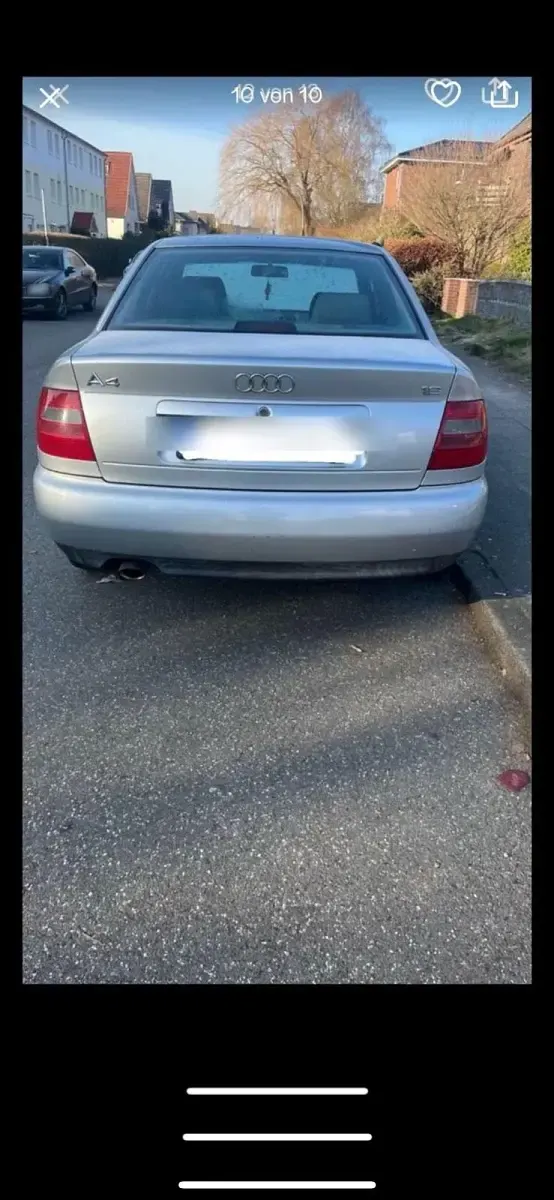 Second-hand Audi A4 102 CP (75 kW) 1997 Argintiu Berlinǎ