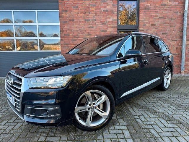 Tintenblau metallic Gebraucht 2017 Audi Q7 Sport SUV | 28.800 € (Fairer Preis) - Bild 1/4