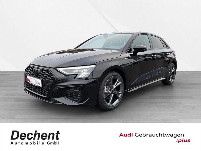 Schwarz Gebraucht 2024 Audi A3 Sportback S-Line Limousine | 37.900 € (Fairer Preis) - Bild 1/4