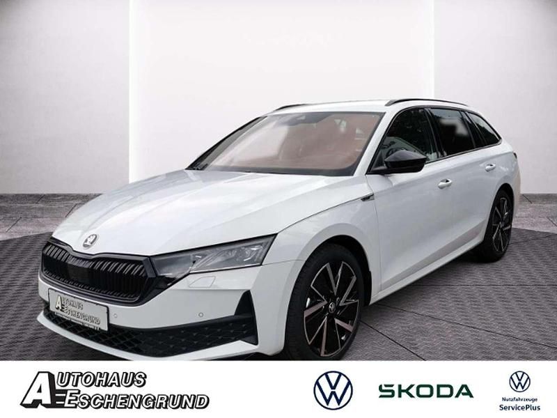 Moonweiß perleffekt Gebraucht 2024 Skoda Octavia SportLine Kombi | 35.889 € (Teuer) - Bild 1/4