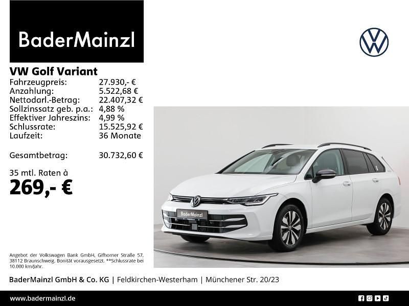 Weiß Gebraucht 2025 VW Golf VIII Goal Kombi | 26.930 € (Superpreis) - Bild 1/3