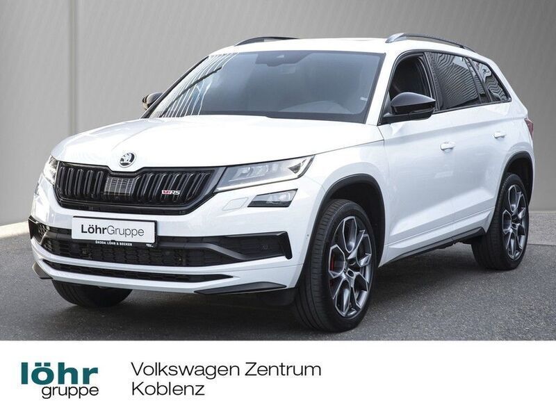 Moonweiss metallic met. Gebraucht 2021 Skoda Kodiaq RS SUV | 39.980 € (Fairer Preis) - Bild 1/4