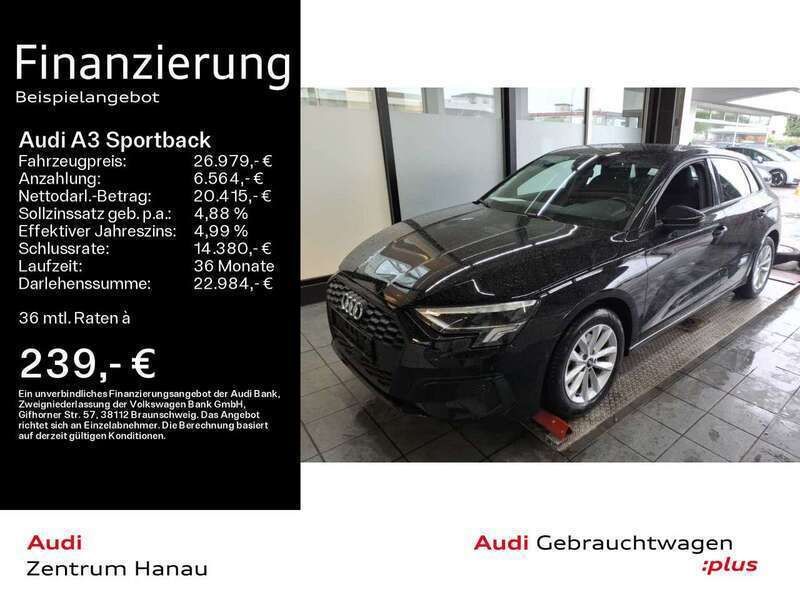 Brillantschwarz Gebraucht 2022 Audi A3 Limousine | 26.979 € (Fairer Preis) - Bild 1/4