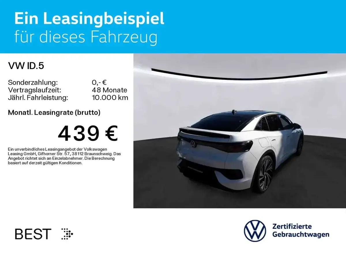 Gebraucht VW ID.5 Pro Performance 150 kW (204 PS) 2022 Blanco nevada/schwarz SUV