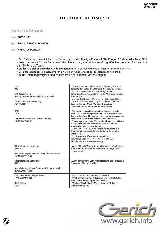 Gebraucht Renault 5 E-Tech Komfort 110 kW (150 PS) 2024 Grün Limousine