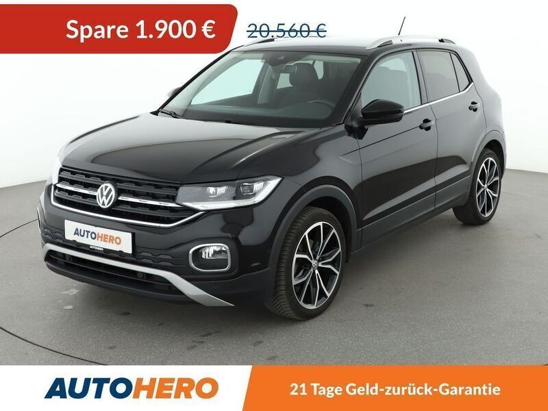 Schwarz Gebraucht 2019 VW T-Cross Style SUV | 18.660 € (Fairer Preis) - Bild 1/3