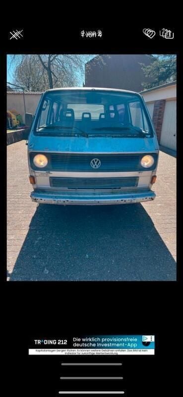 Silber Gebraucht 1989 VW T3 Van | 1.190 € - Bild 1/4