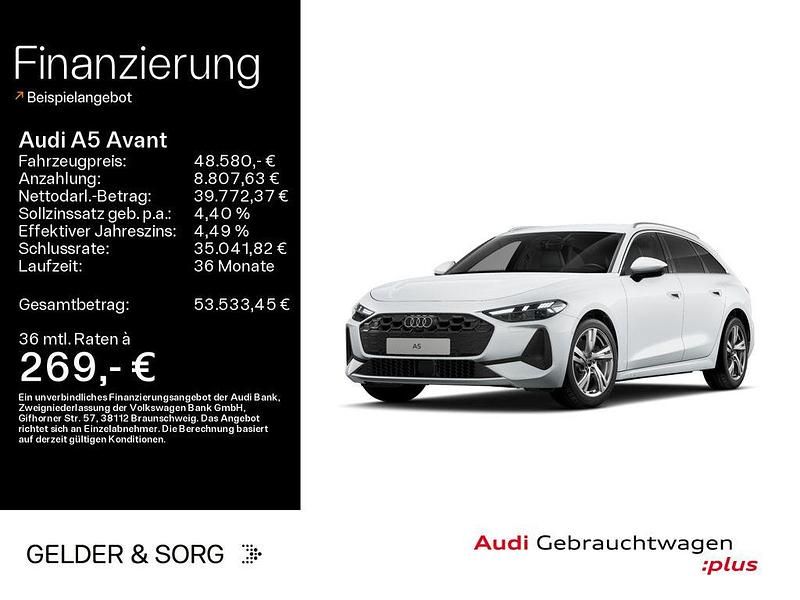 Gebraucht Audi A5 Ambiente 204 PS (150 kW) 2025 Gletscherweiß metallic Kombi